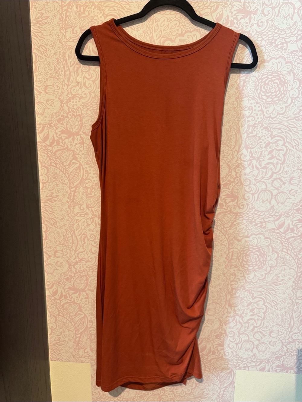 Source Unknown Rust Sleeveless Midi Dress